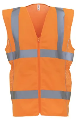 Productafbeelding van Yoko - "Executive" veiligheidsvest voor dames, model LT4469 (maat S) (hoogwaardig reflecterend, oranje)