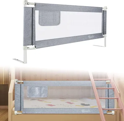Produktbild von ACXIN Kinderbettgitter Bettgitter Bettgitter zum vertikalen Heben Sicherheitsgitter Bett Absturzsicherung für Kleinkinder Babys - 150cm
