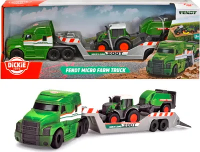 Produktbild von Dickie Spielfahrzeug Go Real / Farm Fendt Micro Farm Truck Truck mit Traktor 203735006