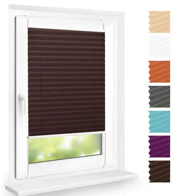 Produktbild von Plissee ohne Bohren 55x120cm Braun