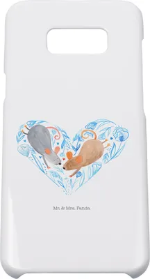 Produktbild von Mr. & Mrs. Panda Samsung Galaxy S8 plus Handyhülle  Mäuse Herz - Weiß - Geschenk, Handy Case, Maus, Cover, Verheiratet, Freundin, Hochzeit, Hülle, für Immer