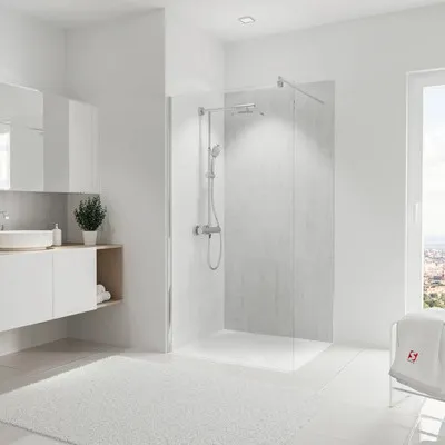 Produktbild von SCHULTE Duschrückwand DecoDesign ExpressPlus Beton hell 210 x 100 cm EP1901021 625