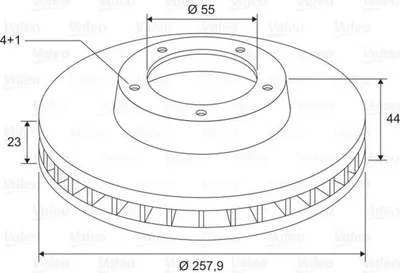 Produktbild von 2x VALEO VORNE Bremsscheibe für MAZDA 2 Schrägheck (DE_ DH_3)