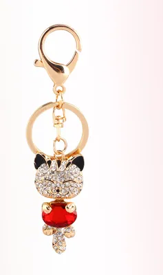 Immagine prodotto di portachiavi in cristallo strass 3D, ciondolo per borsa e auto, regalo, nero