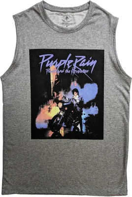 Image de Prince - "Purple Rain" Haut sans manches pour homme/femme Unie RO5785 (S) (Gris)