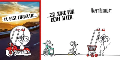 Produktbild von Geburtstag - Glückwunschkarte im Format 11,5 x 17 cm mit Umschlag