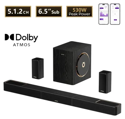 Produktbild von Soundbar - Skywave-Serie - 530 W - Dolby Atmos - Kabelloser 16,5-cm-Subwoofer - 2 kabellose Rücklautsprecher - HDMI eARC - Bluetooth 5.4