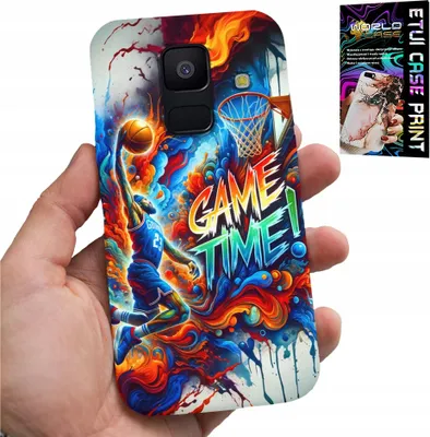 Image de Étui Pour Samsung A6 2018 - Basketball Nba Game Time, Étui + Vitre