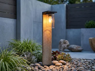 Produktbild von LED Sockelleuchte Gehweglampen Laterne draußen Gartenbeleuchtung mit Strom