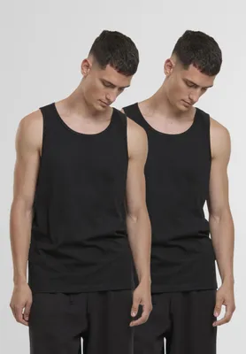 Zdjęcie produktu dla Męski jersey Urban Classics Loose Tank 2-Pack czarny+czarny - S