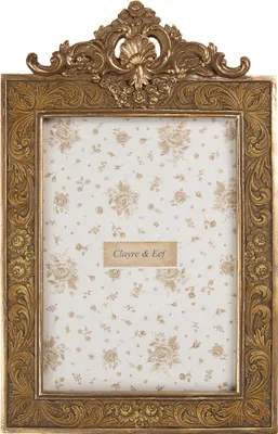 Image de Clayre & Eef Cadre photo 13x18 cm Plastique doré