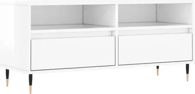 Obrázek produktu pro vidaXL TV skříňka vysoký lesk bílá 100x34,5x44,5 cm odvozený výrobek ze dřeva