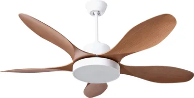 Produktbild von BELIANI Deckenventilator Hellbraun Kunststoff mit LED Beleuchtung Fernbedienung Modernes Design Skandinavischer Stil Wohnzimmer