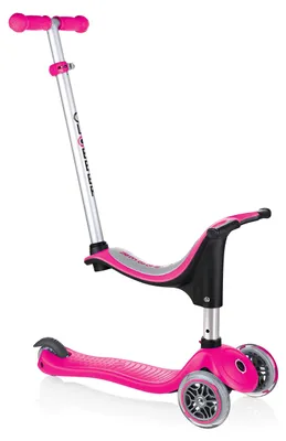 4-in-1 Kinderscooter, rosa, umbaubar, verstellbarer Lenker