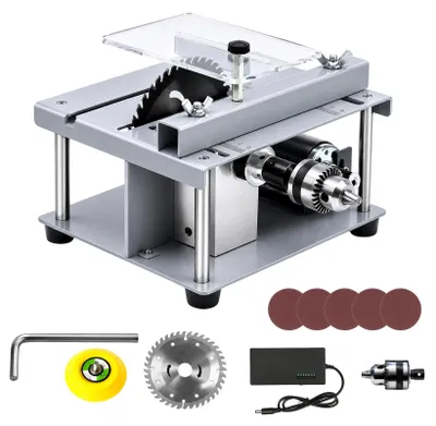 Imagen del producto de Mini sierra circular de mesa - 150 W - 6000 RPM - Aleación de aluminio - Para acero inoxidable