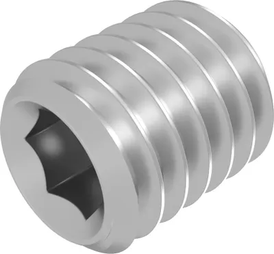Produktbild von SECCARO Gewindestift mit Kegelkuppe M10 x 12 mm, Edelstahl V2A VA A2, DIN 913 / ISO 4026, Innensechskant, 20 Stück