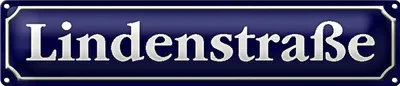 Produktbild von Blechschild Straßenschild 46x10cm Lindenstraße Dekoration