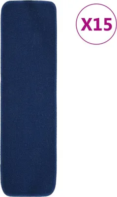 Produktbild von Antirutsch Stufenmatten 15 Stk. 75x20 cm Marineblau Rechteckig