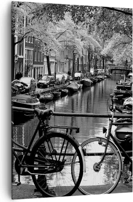 Produktbild von Bild auf Leinwand - Leinwandbild - Einteilig - Holland Kanal - 70x100cm - Wand Bild - Wanddeko - Wandbilder - Leinwanddruck - Kunstdruck - Wanddekoration - Leinwand bilder - Wandbild - PA70x100-3516