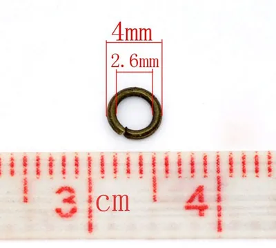 100 Biegeringe 4mm antikbronze Verbindungsringe Spaltringe Binderinge