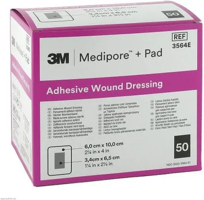 Zdjęcie produktu dla Medipore Plus Pad 3564e sterylny opatrunek na ranę 50 szt