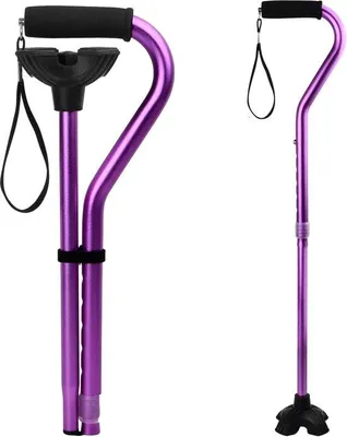 Produktbild von Famanu Gehstock faltbar - höhenverstellbar & leicht - Aluminium - Wandern, Reisen
