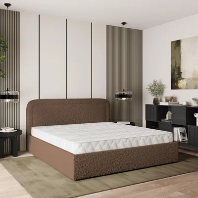 Produktbild von Masseno Polsterbett BENIRA 160x200 cm, Polsterbett mit Bettkästen -Braun, QUELLE 25