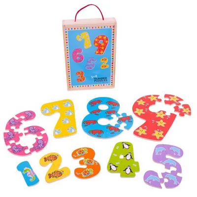 Image de Bigjigs Toys Puzzle en bois Chiffres 1-9