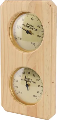Zdjęcie produktu dla Termometr i higrometr do sauny 2 w 1 Pomiar temperatury i wilgotności w pomieszczeniu Drewniany higrotermograf do sauny