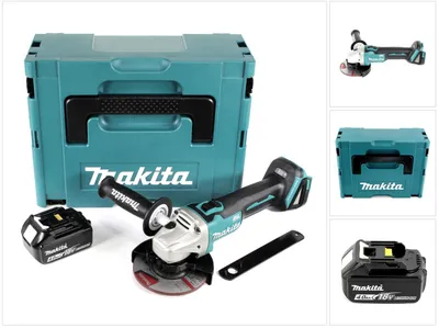 Zdjęcie produktu dla Makita DGA 504 M1J akumulatorowa szlifierka kątowa 18V 125mm bezszczotkowa + 1x akumulator 4,0Ah + Makpac - bez ładowarki
