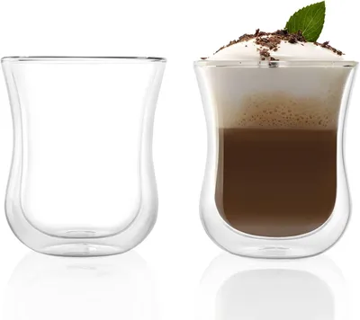 Zdjęcie produktu dla Stölzle Lausitz, zestaw 2 filiżanek do kawy "COFFEE 'N MORE", model M, pojemność 180 ml, przezroczyste szkło, numer katalogowy 425 00 46, EAN 4012632241108