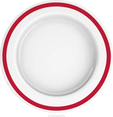 Produktbild von Teller rot mit Kipp-Trick, Ø 27 cm