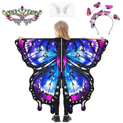 Image de Déguisement papillon - Costume enfant - 4 pièces - Fille
