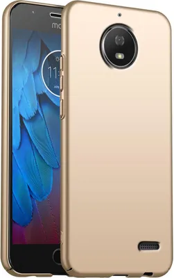 Produktbild von Handy Hard Case für Motorola Moto E4 Hülle Slim Cover Matt Schutzhülle, Gold