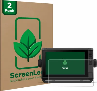 Produktbild von 2x ScreenLeaf Schutzfolie für Garmin ECHOMAP UHD2 9" nachhaltiger Displayschutz Display Schutz Folie Klar Transparent