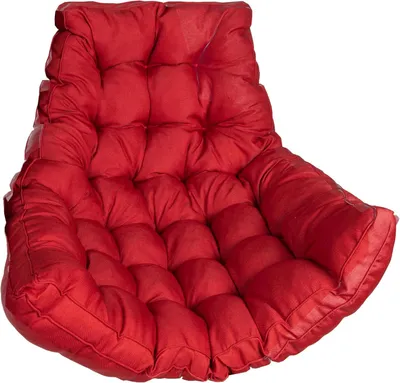 Produktbild von sunnypillow Hängesessel Kissen - Auflage für Rattan & Polyrattan Hängeschaukel - Polster, Sitzauflage für Hängekorb - Rot