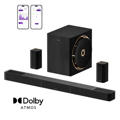 Zdjęcie produktu dla ULTIMEA Skywave Series 7.1.4ch – profesjonalny bezprzewodowy system dźwięku przestrzennego z obsługą Dolby Atmos, bezprzewodowym subwooferem i mocą 840 W