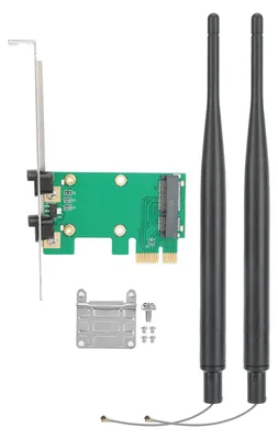 Immagine prodotto di Mini PCIE a scheda adattatore Wireless Wifi Convertitore di rete per computer desktop (antenna 6DB)