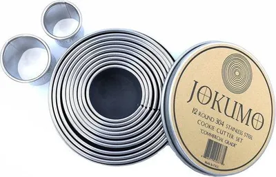 Obrázek produktu pro Sada 12 kusů kulatých vykrajovátek na sušenky z nerezové oceli