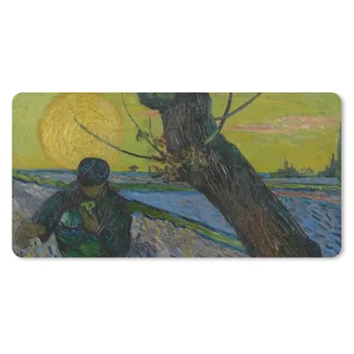 Produktbild von MuchoWow® Schreibtischunterlage Der Sämann - Vincent van Gogh 80x40 cm - XXL Mauspad - Gaming Mauspad