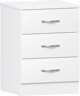 Productafbeelding van Famanu ladekasten met 3 lades en metalen handgrepen - Wit