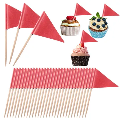 100 Cupcake-Topper Fahnenpicker für Party, Kuchen, Buffet