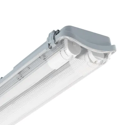 Close-up of a fluorescent light fixture.