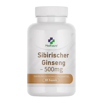 Produktbild von Sibirischer Ginseng 500 mg 60 Kapseln Gedächtnis, Konzentration, Vitalität