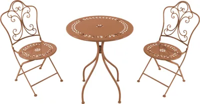 Immagine prodotto di AXI Marilou Tavolo e sedia da bistrot, 2 sedie 1 tavolo, set da bistrot per esterni Terracotta - Set da giardino bistrot, tavolo da bistrot a mosaico per giardino/balcone/terrazza