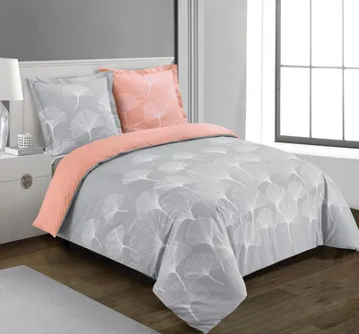 Immagine prodotto di TRANKIELO® - Biancheria da letto reversibile, colore grigio – copripiumino 240 x 220 cm con 2 federe – 100% cotone