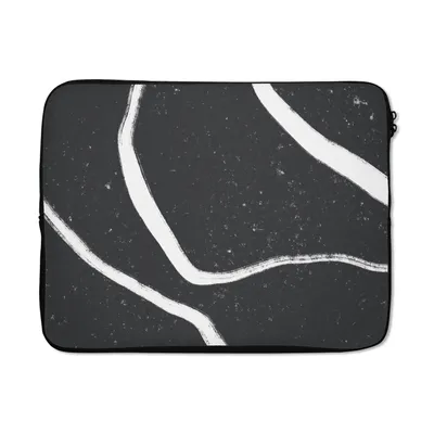 Produktbild von MuchoWow® Laptop Hülle 17 Zoll Laptoptasche Linie - Minimalismus - Gestaltung - Zipper - Schutzabdeckung