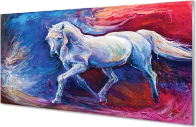 Produktbild von Glasbilder 120x60 Wandkunst Pferd
