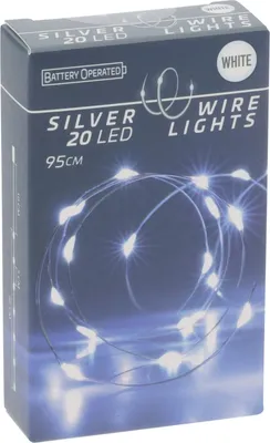 Produktbild von LED Lichterkette Silberdraht 20 LED kaltwei