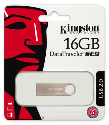 Produktbild von Kingston Technology DataTraveler SE9 16GB, 16 GB, USB Typ-A, 2.0, Ohne Deckel, Silber